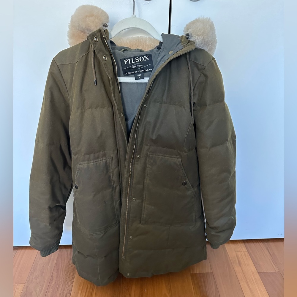RESERVED FOR LILY ONLY - Filson Down Parka w/ Shearling Hood - Women’s Sz M